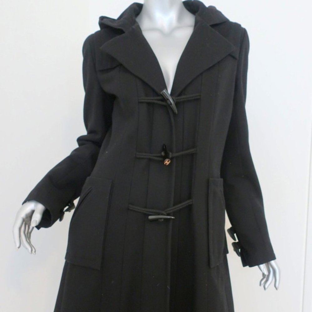 Chanel Duffle Coat Wool Hooded Toggle Jacket - Picture 1 of 12